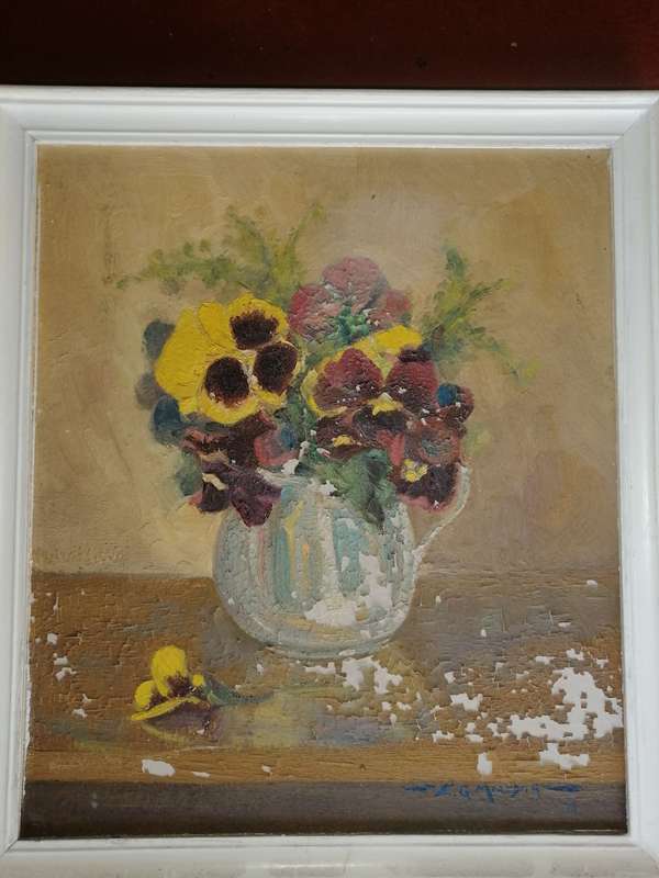 Still life by E G Mereditha.