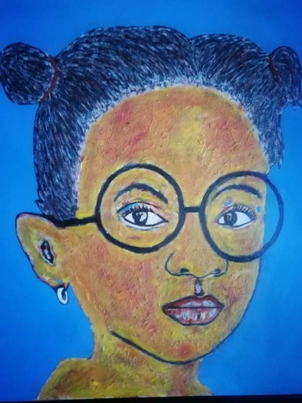 Nicely done portrait on stretched canvas. Unsigned!!