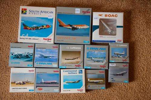 COLLECTION OF 13 1/500 DIE CAST AIRPLANES