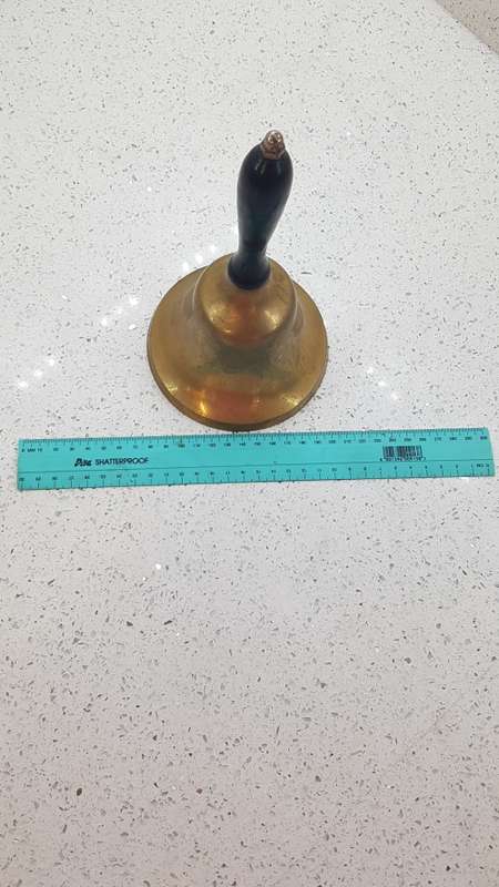 Vintage Brass Hand School Bell !!!