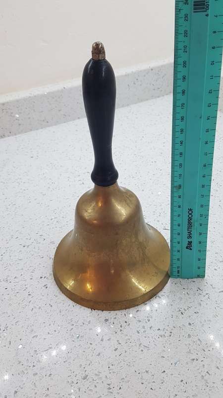 Vintage Brass Hand School Bell !!!