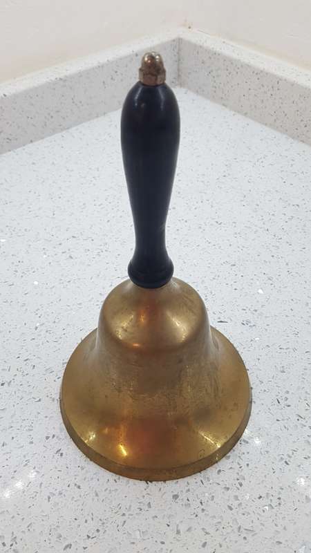 Vintage Brass Hand School Bell !!!