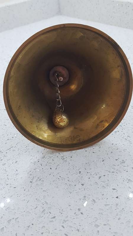 Vintage Brass Hand School Bell !!!