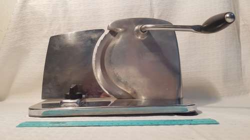 Vintage stainless steel bread slicer!
