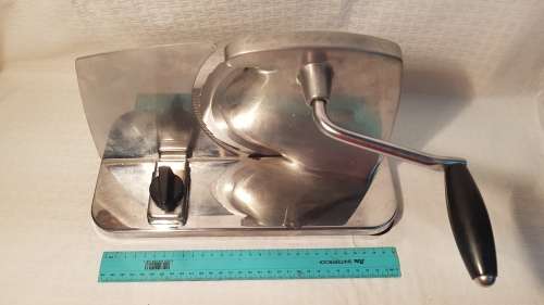 Vintage stainless steel bread slicer!