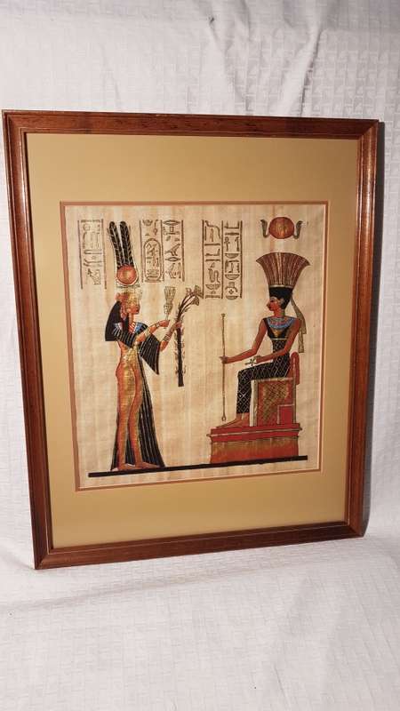 Exceptional Vintage Framed Egyptian Papyrus Art (4 of 4)!