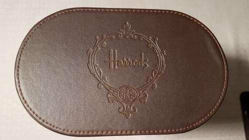 Harrods two bottle faux-leather wine/champagne bottle holder