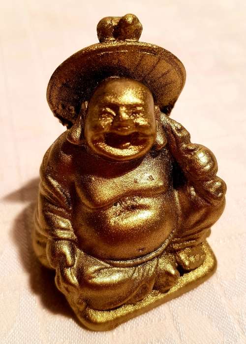 Chinese Bell with laughing Buddha