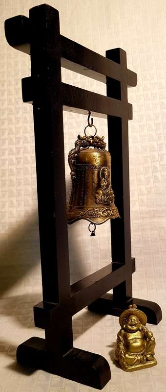 Chinese Bell with laughing Buddha