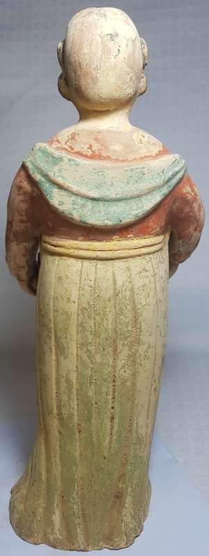 Lady playing a drum - vintage terracotta statue!!!