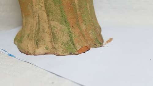 Lady playing a flute - vintage terracotta statue!!!