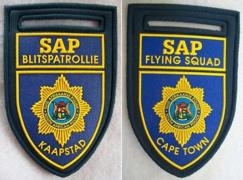 Tupperware Shoulder Flashes - Bilingual Pair of Flying Squad - Cape Town / Kaapstad (ORIGINAL)