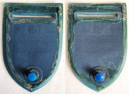 Pair of Tupperware Shoulder Flashes - AIR WING - Green on Blue (Collector`s item)