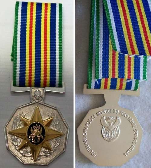 S.A. Police Service - 30yrs Loyal Service Medal - (Regular size) - Unissued