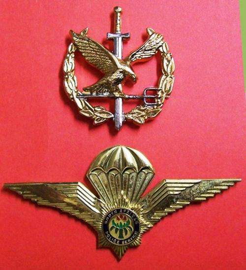 SAP, Special Task Force - 2nd type Operator badge (never numbered) & Parachute Wings - (combo set)