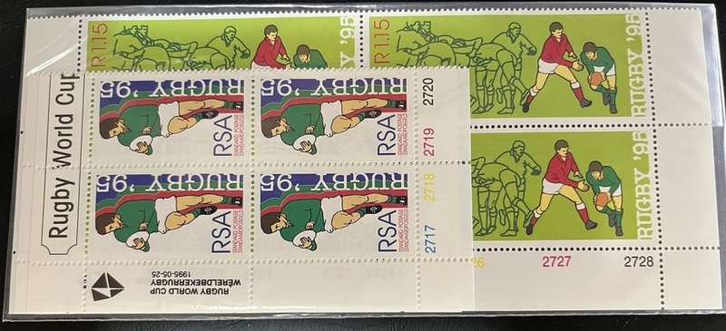 Complete 1995 Rugby World Cup First Day Covers 6.14a, 6.14b, 6.14c and 6.14d (Incl. Stamps MNH)