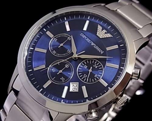EMPORIO ARMANI AR2448 BRAND NEW - STAINLESS STEEL CHRONOGRAPH WATCH