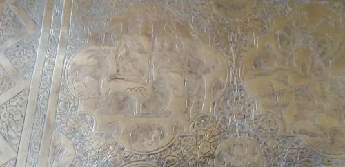 Brass serving tray