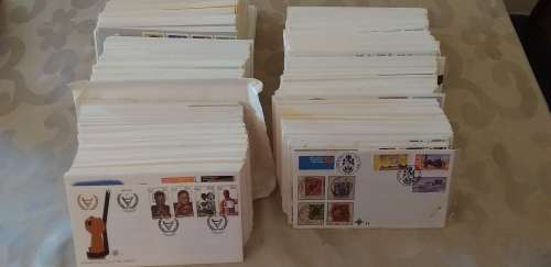 Old stamps on envelopes