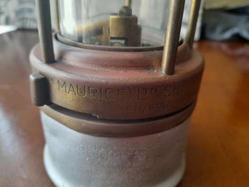 Vintage The wolf safety lamp, miners