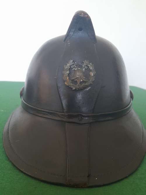 Vintage fire man helmet
