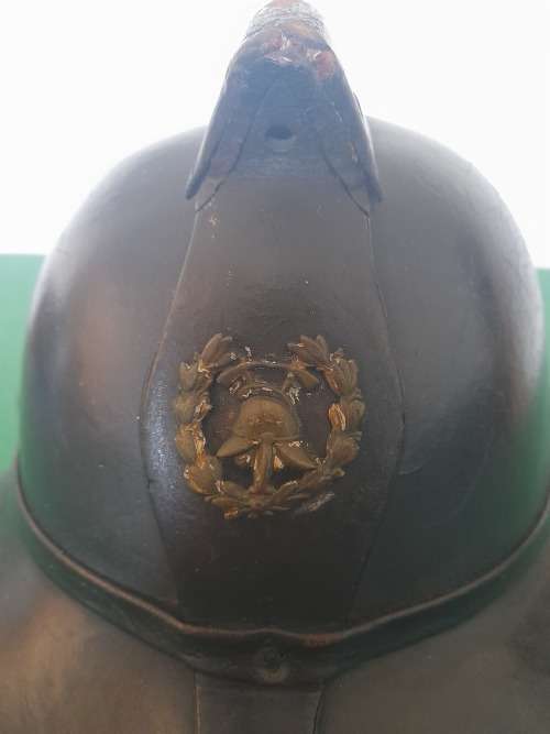 Vintage fire man helmet
