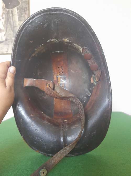 Vintage fire man helmet