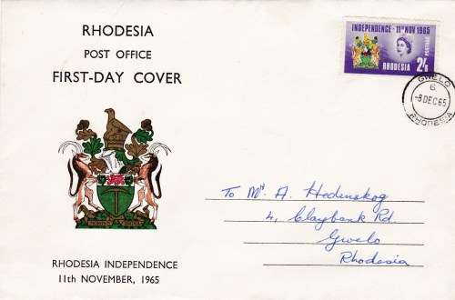 FDC RHODESIA INDEPENDENCE 1965