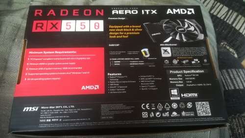MSI RX 550 4GB
