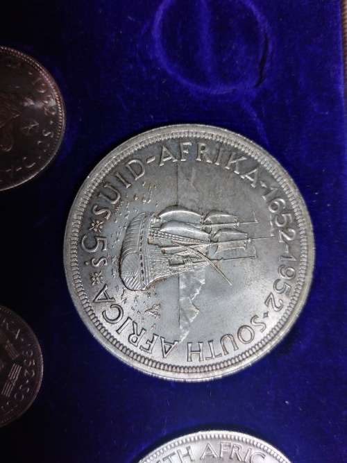 1952 SA Short Proof set in Original Mint Box, NO Gold
