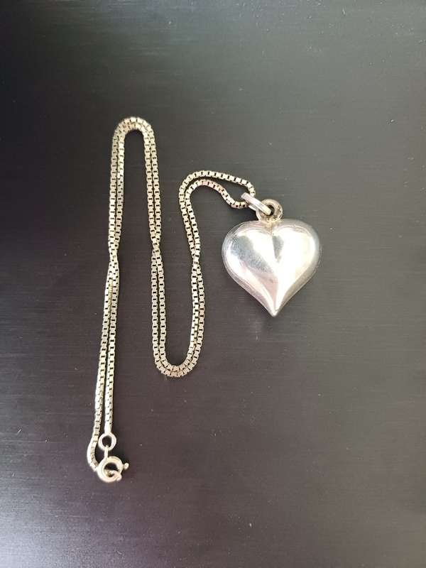 Beautiful Sterling Silver Heart Necklace