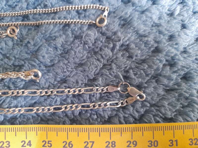 Lot of 5 Sterling Silver Chains