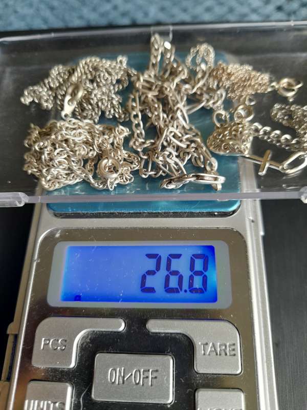 Lot of 5 Sterling Silver Chains