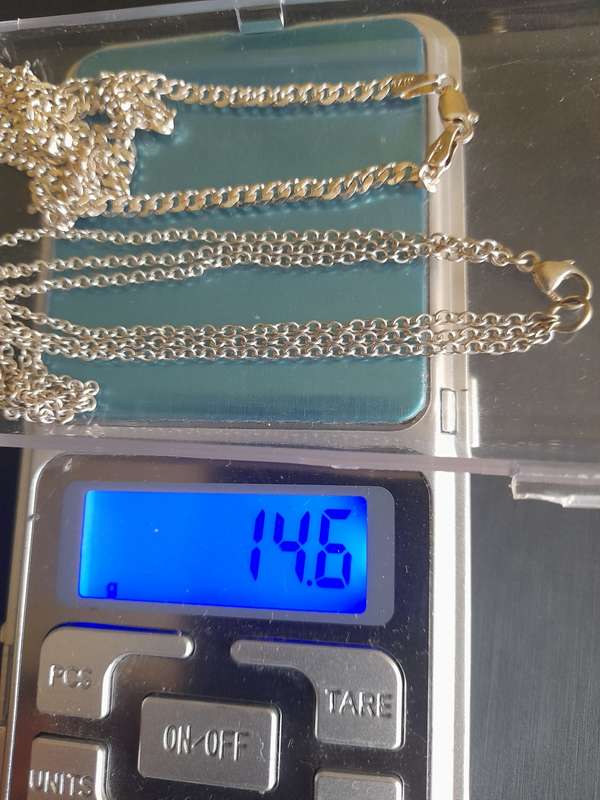 Lot Sterling Silver Chains