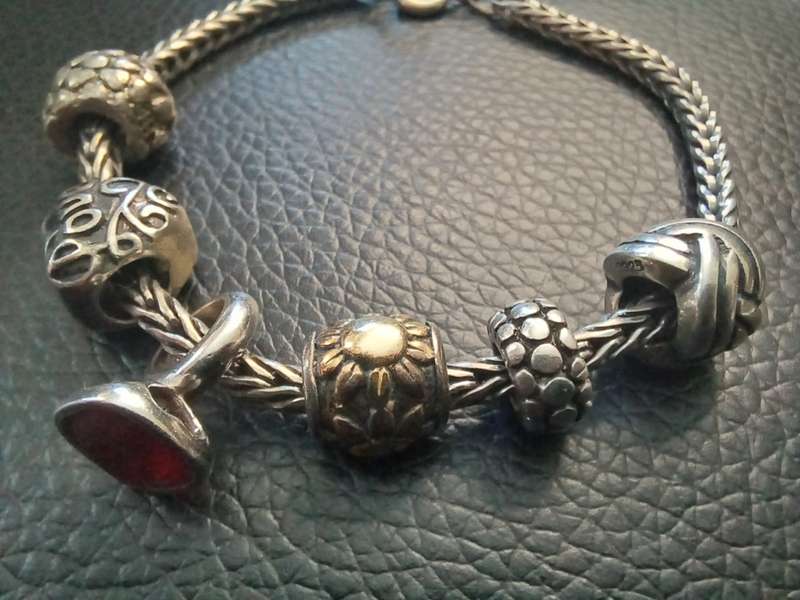 Pandora Style Sterling Silver Bracelet