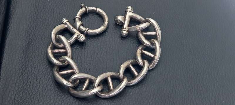 Sterling Silver Hollow Bracelet