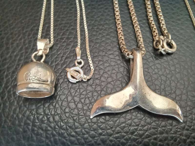 Lot of 5 Sterling Silver Necklaces