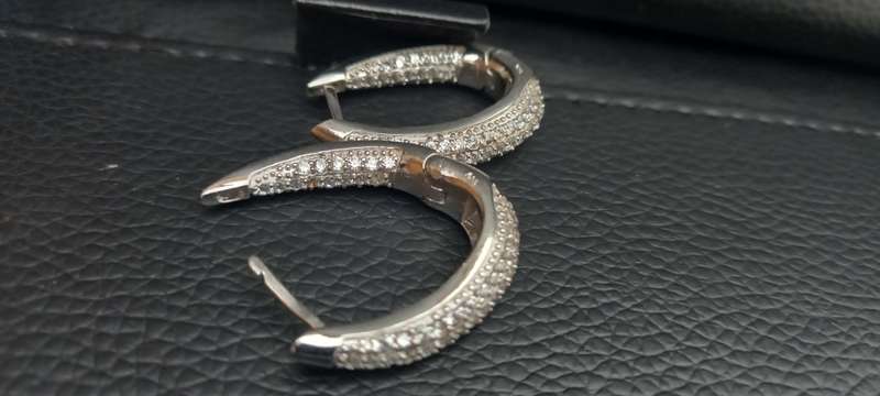 Sterling Silver Earrings CZ