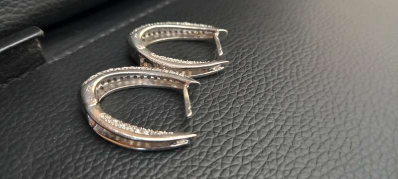 Sterling Silver Earrings CZ