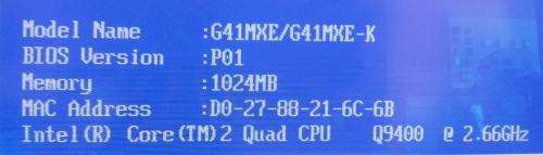 Foxconn G41MXE Series Motherboard + Intel Core 2 Quad CPU (Q9400 @ 2.66GHz) + Fan & Heat sink