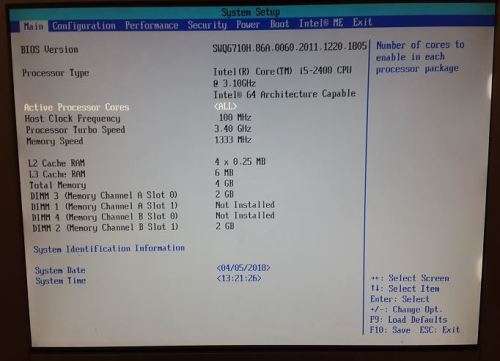 Intel Desktop Board (DQ670W) + Core i5 -2400 CPU @ 3.1GHz + 2 x2GB Memory + Fan & Heat Sink!!!!