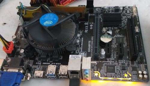 Gigabyte GA-H110M-HD2 Motherboard + Processor + 4GB DDR4 Ram (Backplate included)