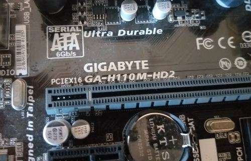 Gigabyte GA-H110M-HD2 Motherboard + Processor + 4GB DDR4 Ram (Backplate included)