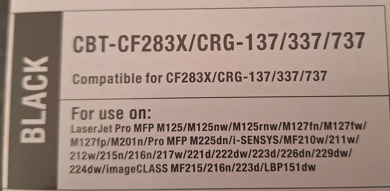 CBT-CF283X / CRG - 137 / 337 / 737 - New!!!
