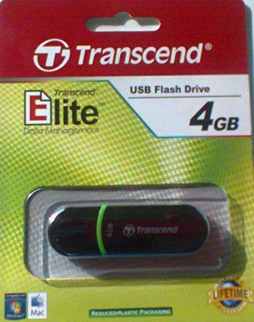 5 X 4GB Transcend Elite USB Flash Drives. Bid is per flash drive