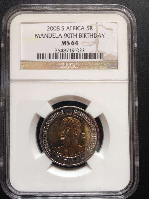 MS64 S.Africa 5R Mandela 90th Birthday