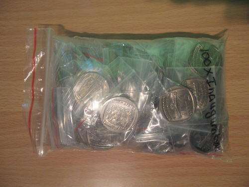 BAG OF 100 1994 PRESIDENTIAL INAUGURATION R5 COINS
