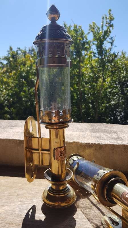 PAIR OF GREAT WESTERN RAILWAY CARRIAGE LAMPS
