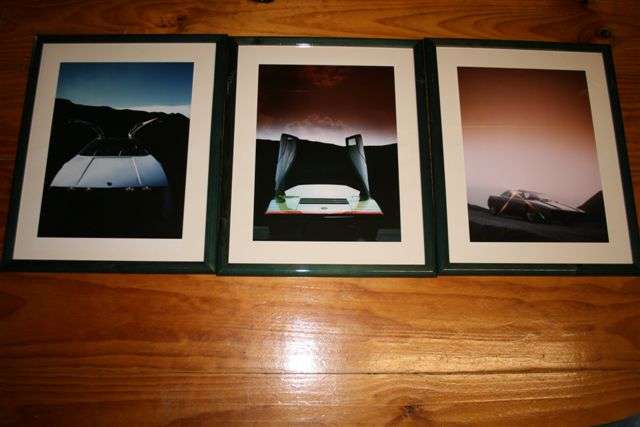 3 x  FRAMED CAR PHOTOGRAPHS