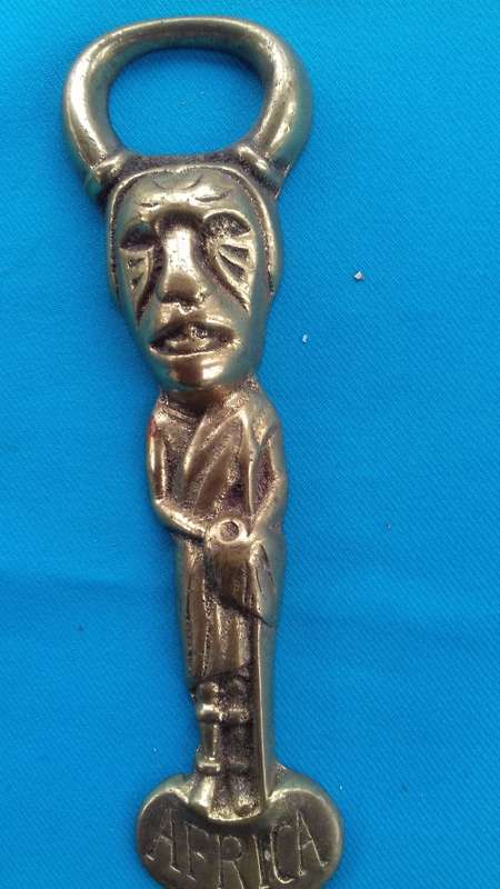 VINTAGE SOLID BRASS BOTTLE OPENER MADE IN RHODESIA